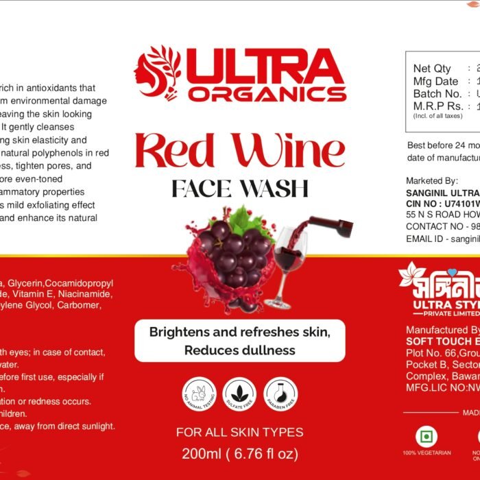 Red Wine FACE WASH Red Wine FACE WASH